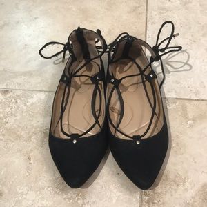 Lane Bryant 12w ballet flats with lacing straps